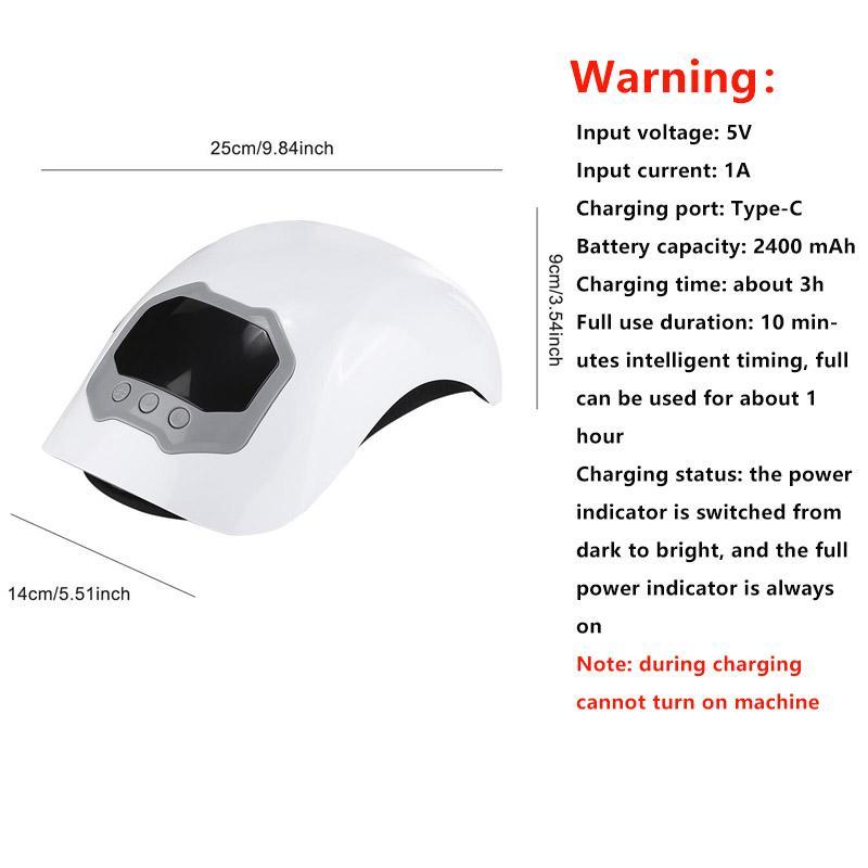 Smart Airbag Knee Massager, 3 Speed Hot Compress Knee Massage Instrument with LCD Display, Electric Heating Knee Massage Tool for Home & Travel