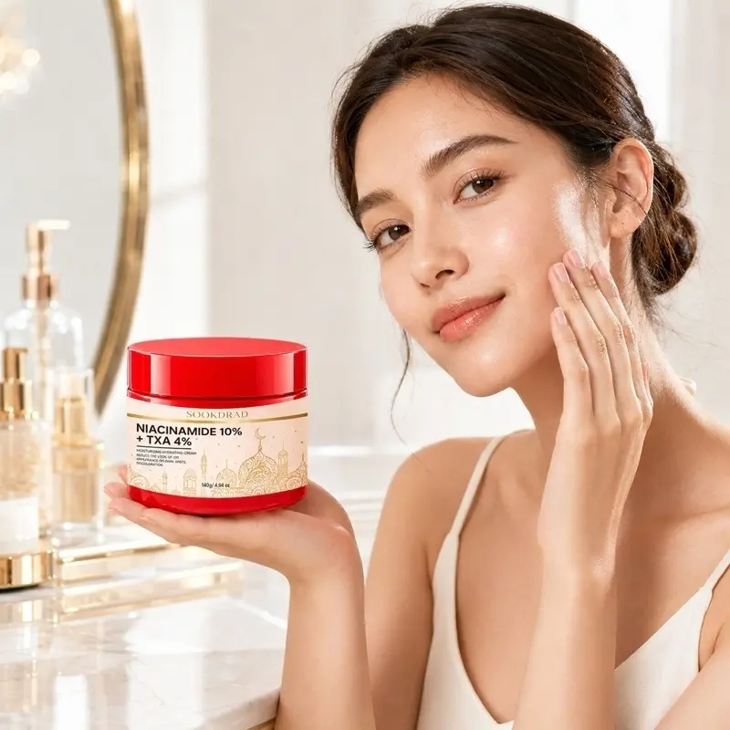 Niacinamide 10% + TXA 4% Moisturizing Hydrating Cream, Advanced Brightening, reduces dark spots, reduces discoloration, all skin types, daily use, 140g
