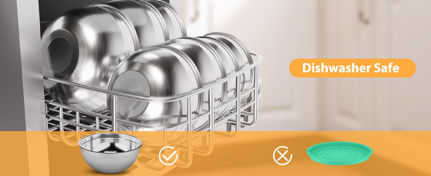 Mixing Bowls with Lids Set, 7 PCS Stainless Steel Mixing Bowls with 3 Grater Attachments, Size 4.5, 4, 3.5, 2.1, 1.5, 1.1, 0.7QT, Ideal for Kitchen Cooking Baking & Serving