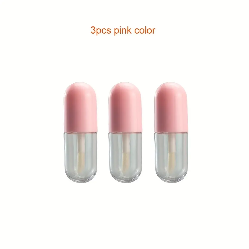 3-Piece Cute Mini Foundation & Essence Dispenser Set, Leak-Proof Transparent Lipstick Bottle, Portable Makeup Bottles for Travel