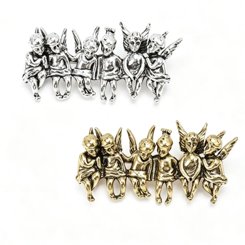 Unisex Personalized and Creative Retro Alloy Angel Shaped Brooch Corsage Clothing Accessories