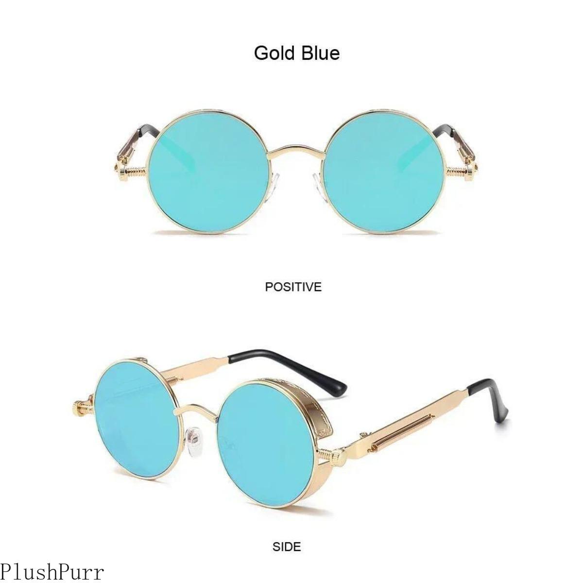 Metal Steampunk Sunglasses Men Women Fashion Round Glasses Brand Drsigner Vintage Sun Glasses High Quality Oculos De Sol UV400