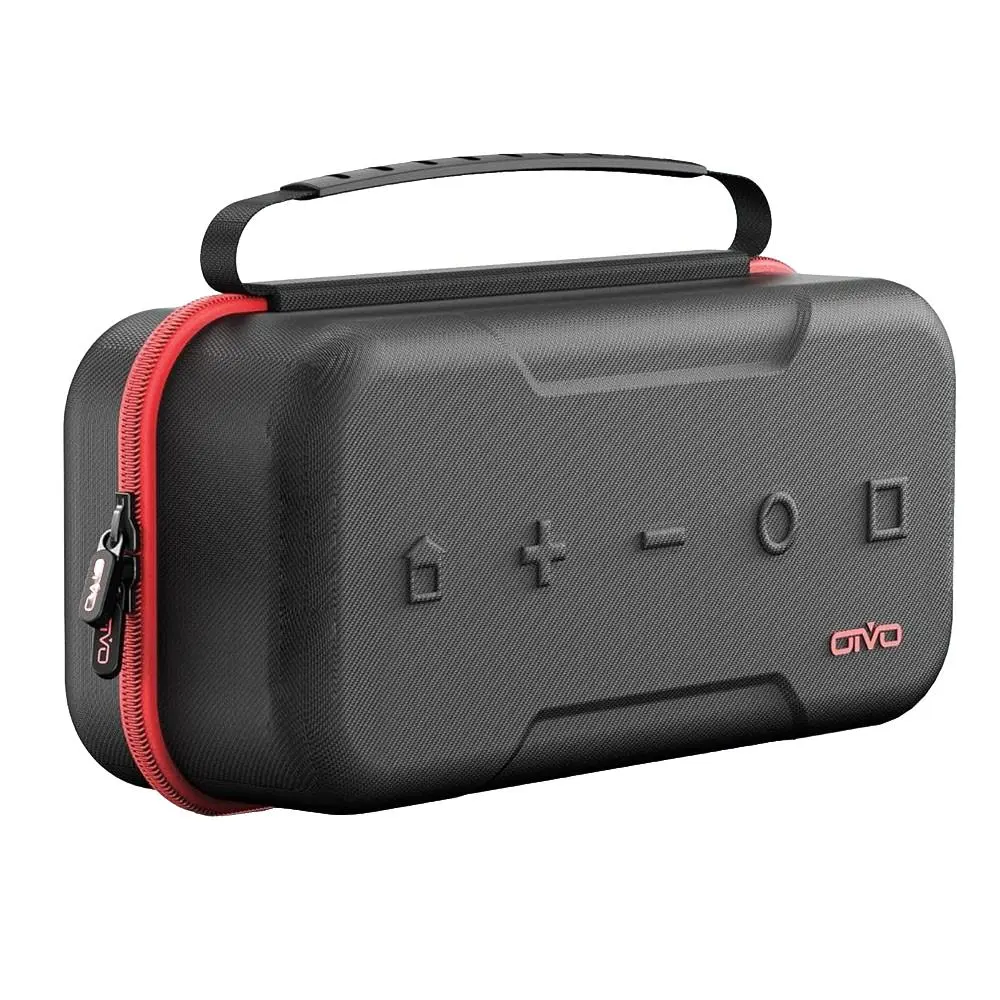 Switch Storage Bag, Compatible with Nintendo Switch and Oled, Hard Shell Portable Travel Case, Holds Joy-Con, Adapter, 20 Game Cartridges