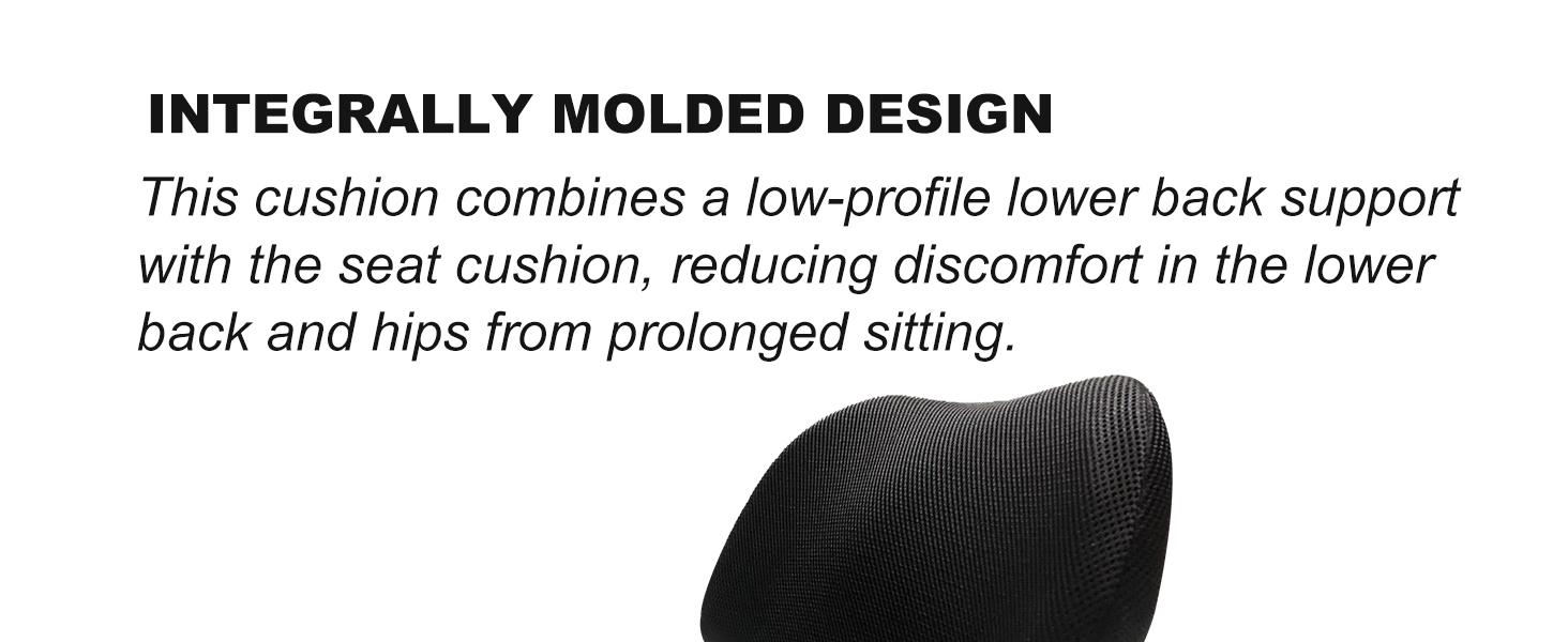 Seat Cushion, Wheelchair,Lumbar&Back,Bed Sore for Butt,Relieve Sciatica,Coccyx for Office Chair, Home - Relieves Pressure,Washable Cover(Black)