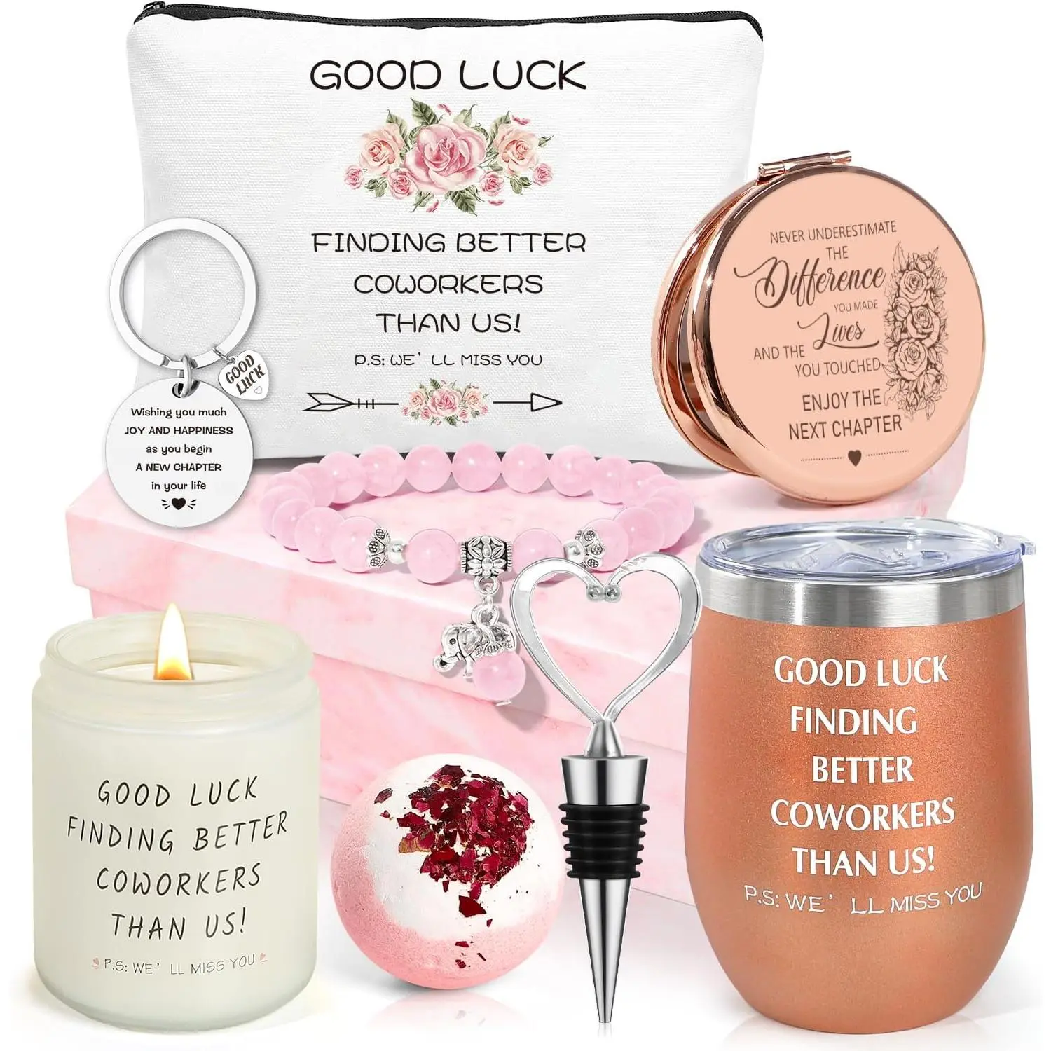 Farewell Gifts for Women -  Luck & Goodbye Gifts for Coworkers Leaving for  Jobs - Employee Appreciation  Basket