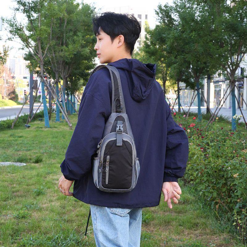 Sports breast bag men's multi-functional and lightweight new shoulder fitness outdoor leisure travel chest messenger bag