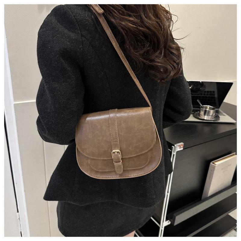 Today's Popular Bags, Simple Crossbody Bag, Casual Shoulder Underarm Saddle Bag
