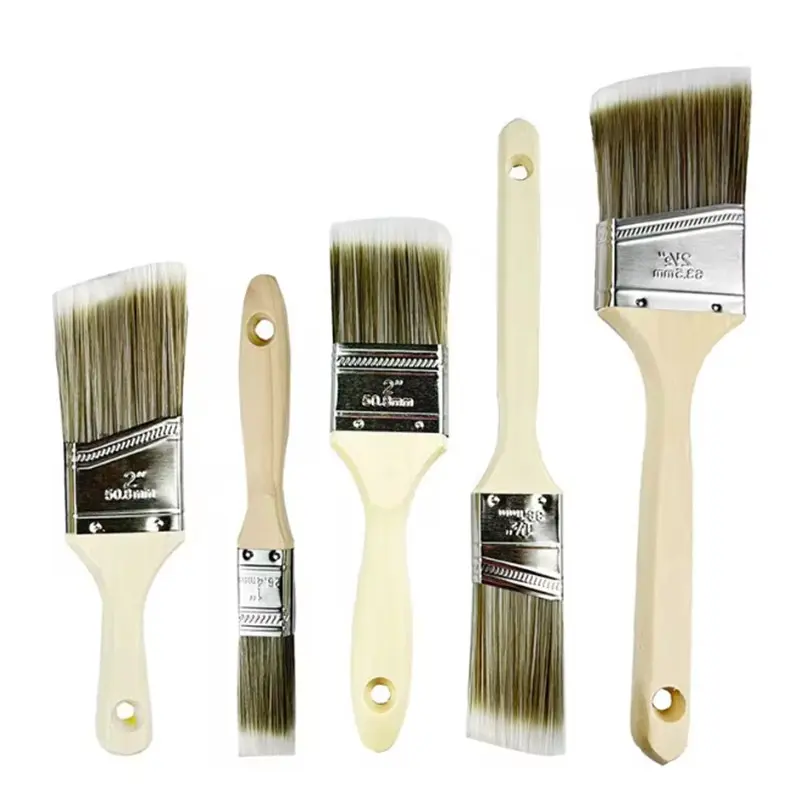 5-Piece Paint Brush Set, Angled Brush and Corner Brush Kit, DIY Home Painting Tools, Bristle Brushes for Household Use