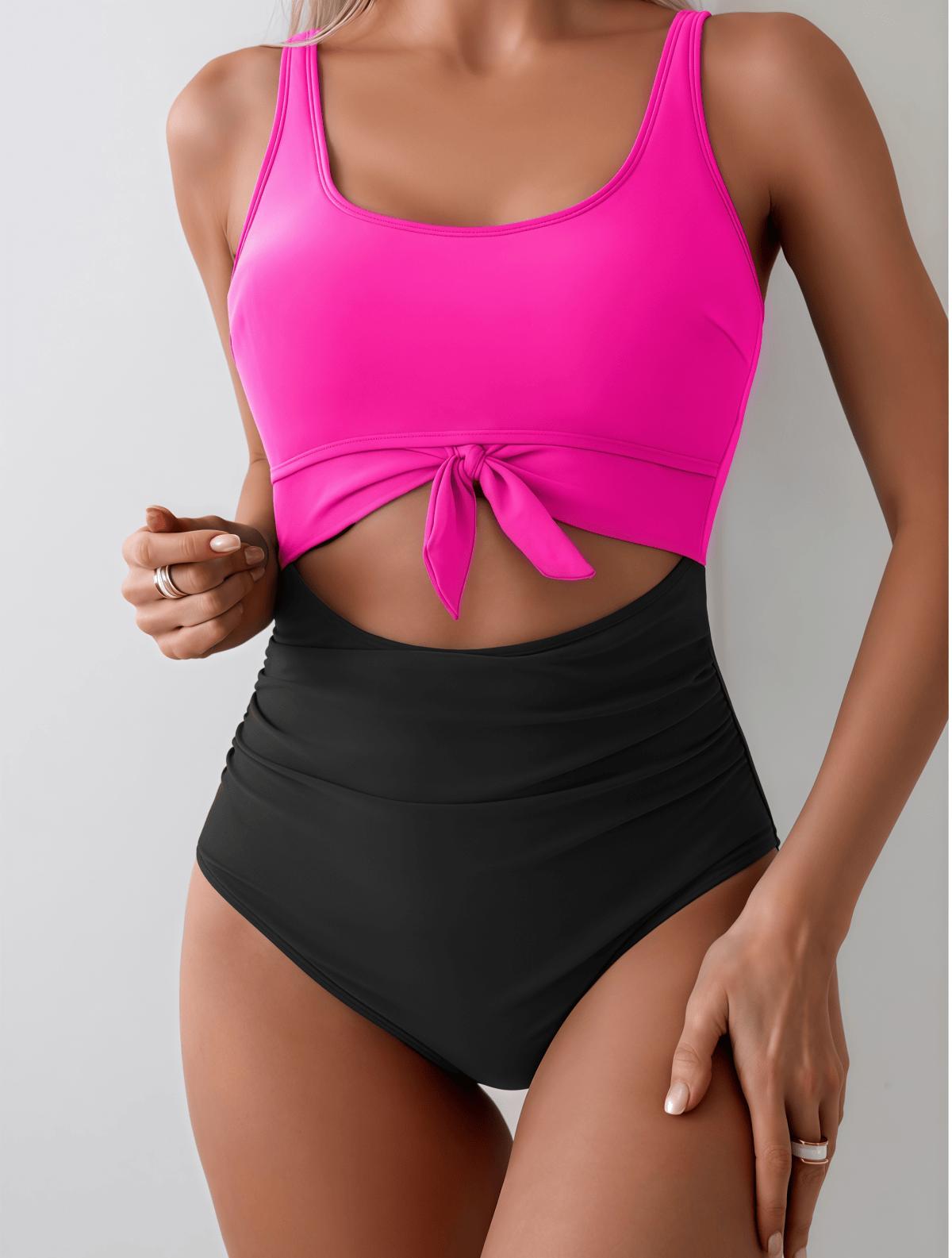 Women's One Piece Swimsuit Tummy Control Slimming Bathing Suit Cutout Tie Knot Swimwear Beachwear Swimsuits Onepieceswimsuit,Tummy Control Bathing Suits Swim Tank Top
