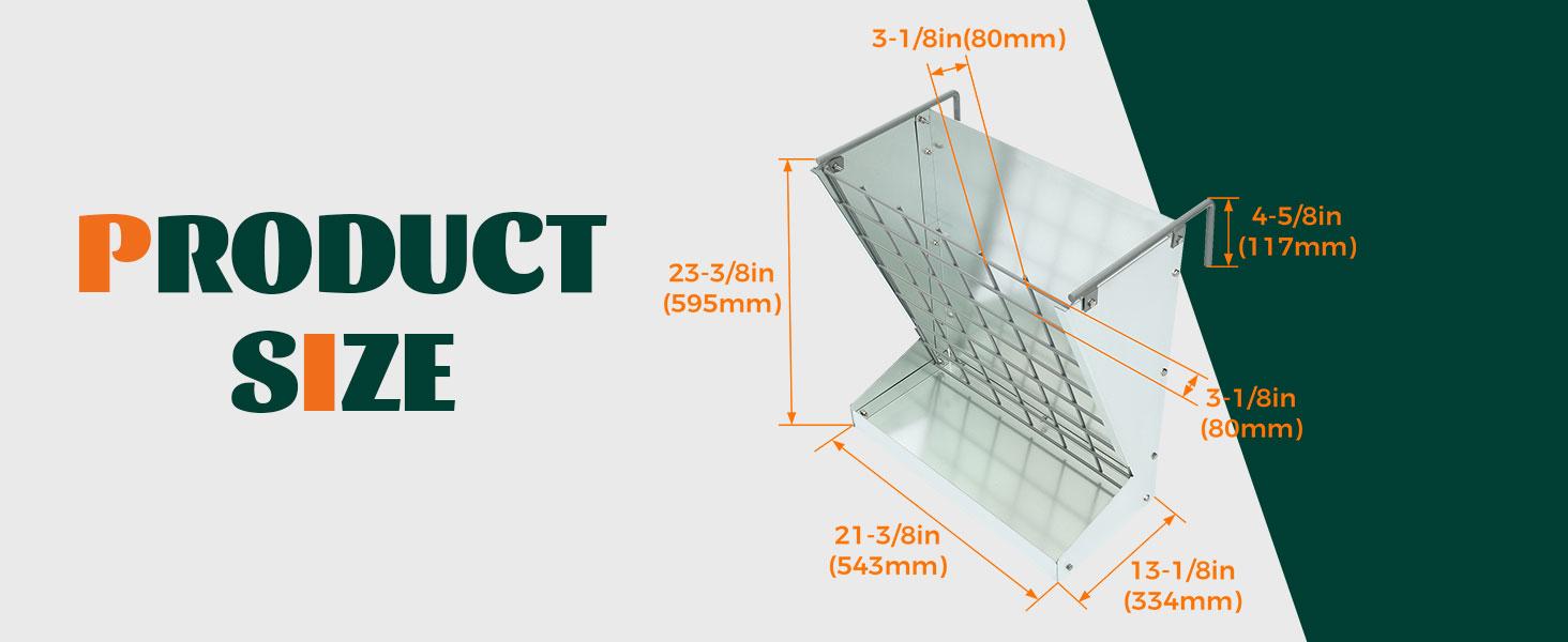 Hay Feeder 2 in 1 Hay Rack Wall Mount Goat Horse Feeders,Heavy Duty Galvanized Steel Hanging Feeders for Farm Livestock Goat Sheep Grain Indoor Outdoor Uses Hay Feeder 2 in 1 Hay Rack Wall Mount Goat Horse Feeders,Heavy Duty Galvanized Steel Hanging Feeders for Farm Livestock Goat Sheep Grain Indoor Outdoor Uses