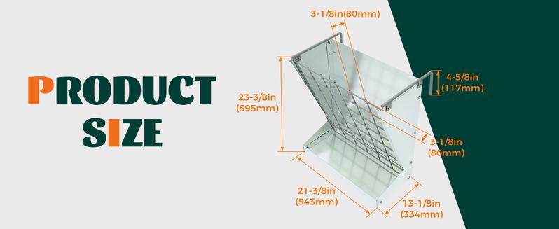 Hay Feeder 2 in 1 Hay Rack Wall Mount Goat Horse Feeders,Heavy Duty Galvanized Steel Hanging Feeders for Farm Livestock Goat Sheep Grain Indoor Outdoor Uses