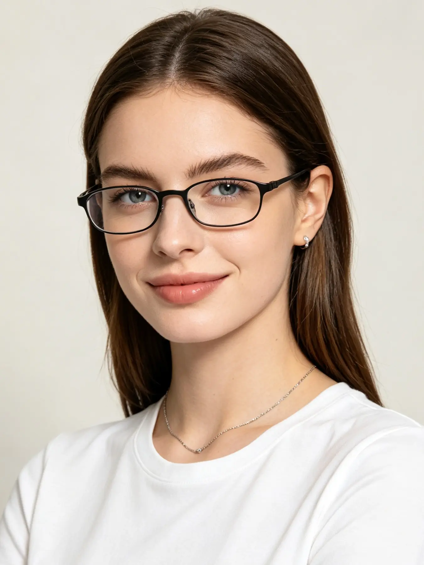 Classic Square Frame Plain Glasses for Women, Elegant Casual Design, Lightweight Durable Frame, Perfect for Work and Daily Use