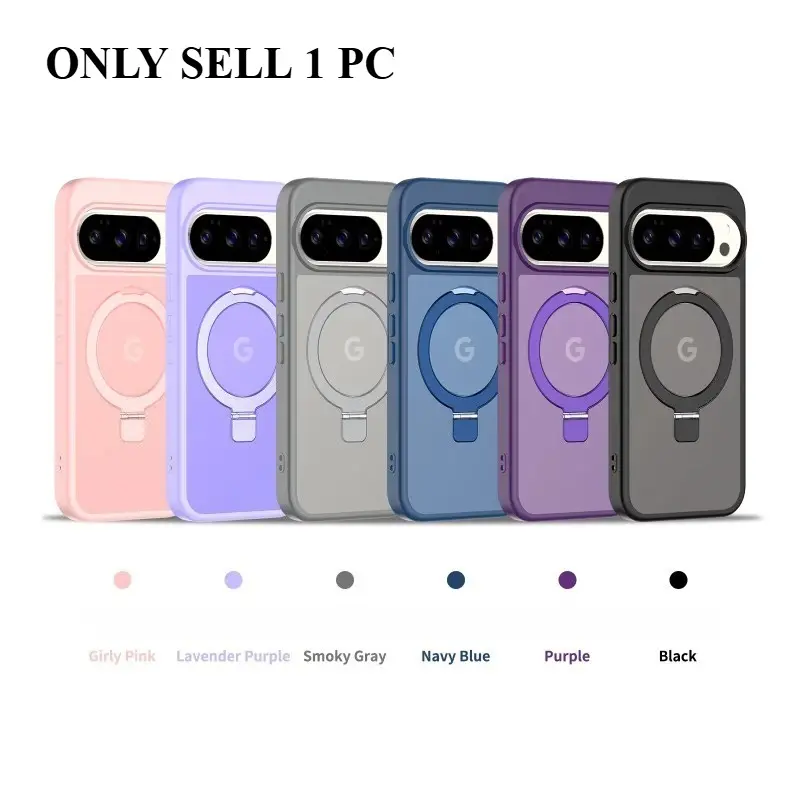 New Luxury Skin-friendly Frosted Clear Magnetic Stand Cellphone Case for Google Pixel 10 9 Pro XL Acrylic for Magsafe Wireless Charging Funda