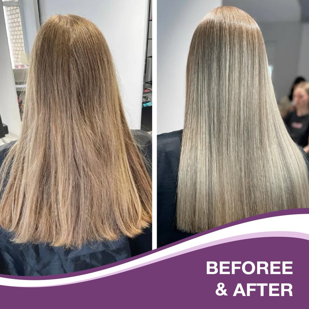 Purple Hair Mask 2 Counts, Professional air Care &Styling Product with Neutralizes Brass & Yellow Tones  For Blonde Silver Gray,  Women & Men,Hair Masks 8.82 oz 250g Haircare Smooth