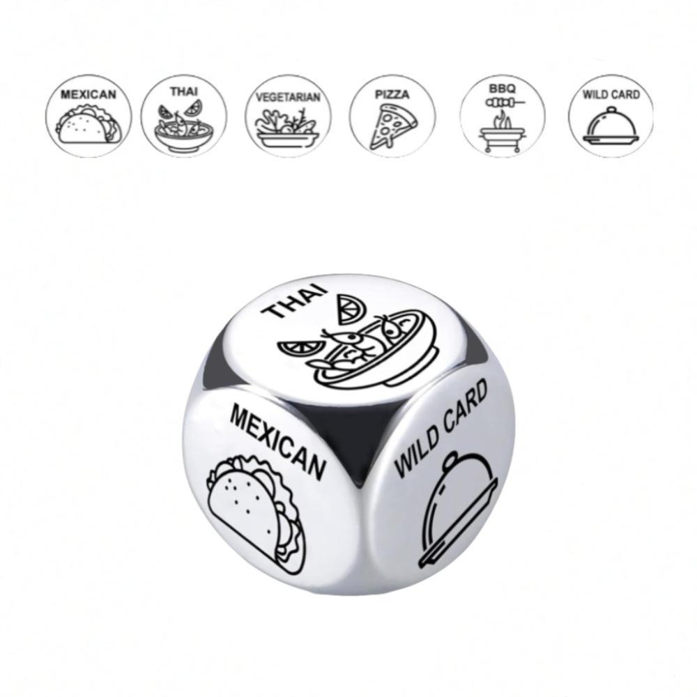Food Decision Dice,Meal Choice Dice|Cute Couple Dating Gift,Funny Present for Indecisive Individuals