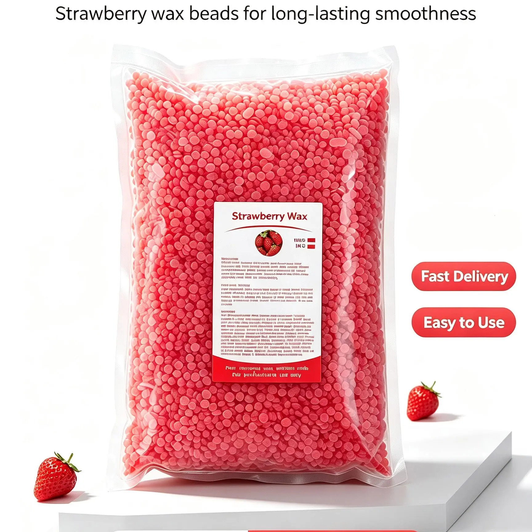 1000g Hard Wax Beans, Paperless Hair Removal, Suitable for All Skin Types, Multiple Colors Available, Full Body Use, Gentle Beeswax Formula