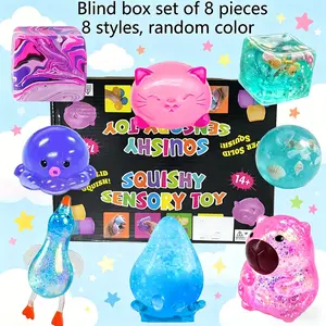 8-Piece Set Blind Box Malt Sugar Stress Relief Fidget Toys, Creative Slow Rebound Squishy, Perfect Gift for Family and Friends, Party Favor