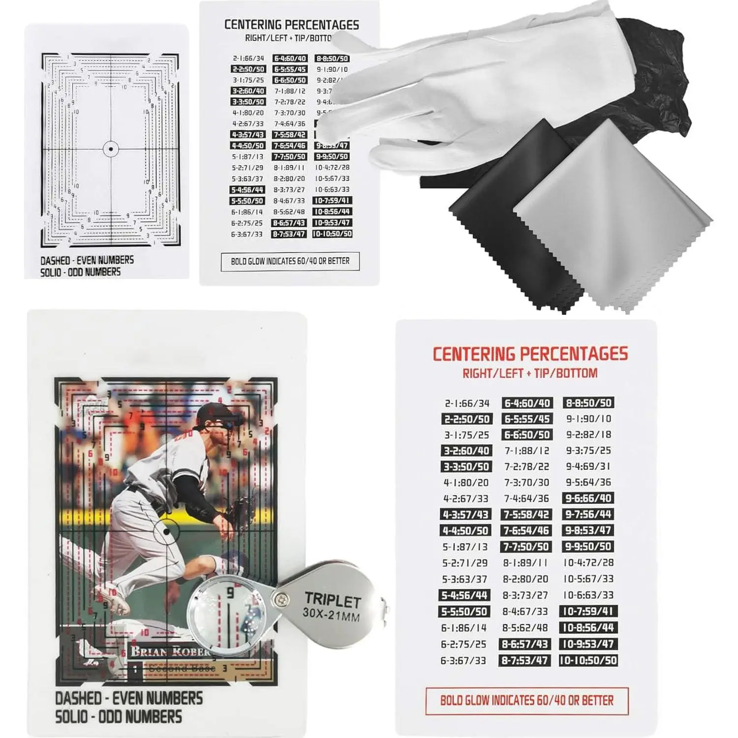 Card Centering Grading Tool Sports Trading Cards Measuring Tools Sports Cards Grading Kit