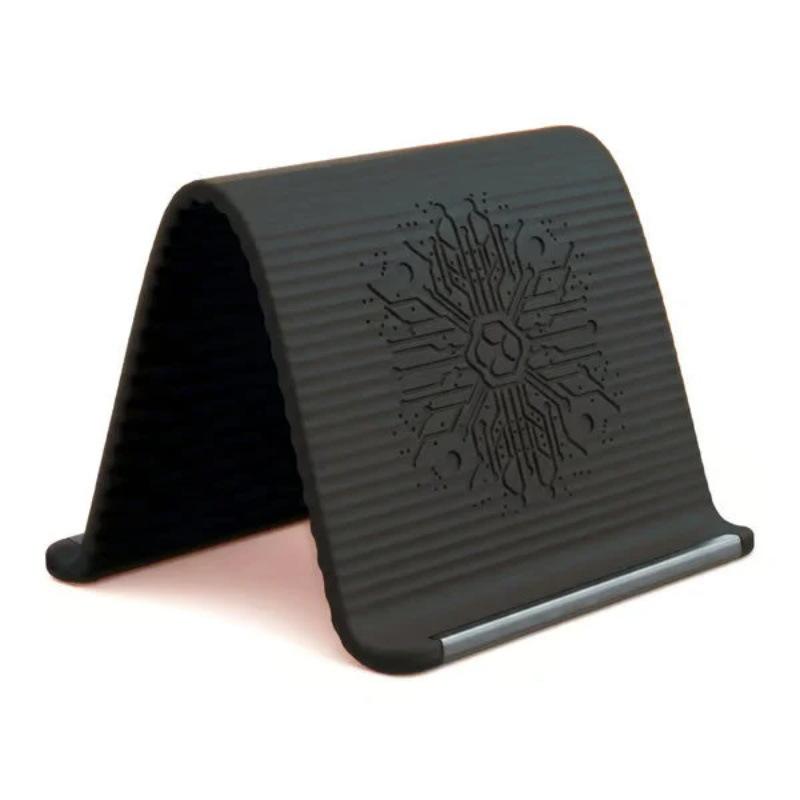 Flexible Silicone Aluminum Phone holder stand, Bendable Rollable Foldable Design, Universal Adjustable Anti-Slip Desktop Mount for Phone Tablet Laptop, Portable Ergonomic Holder for Home Office