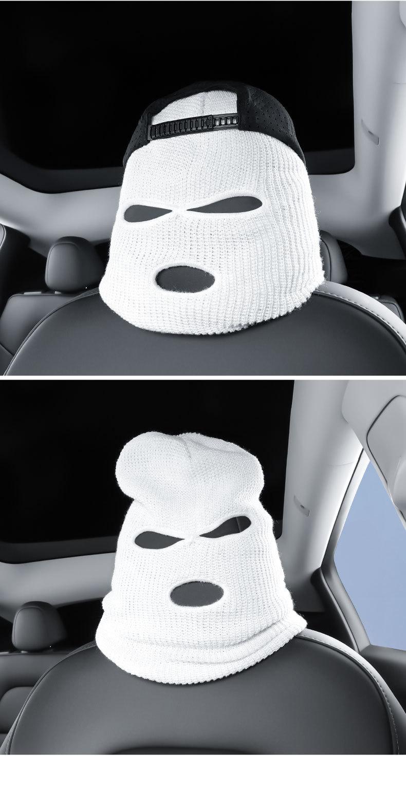 YZ Sentry Inspired Headrest Protector Funny Hat Ornament for Tesla Model3 Y Vehicles