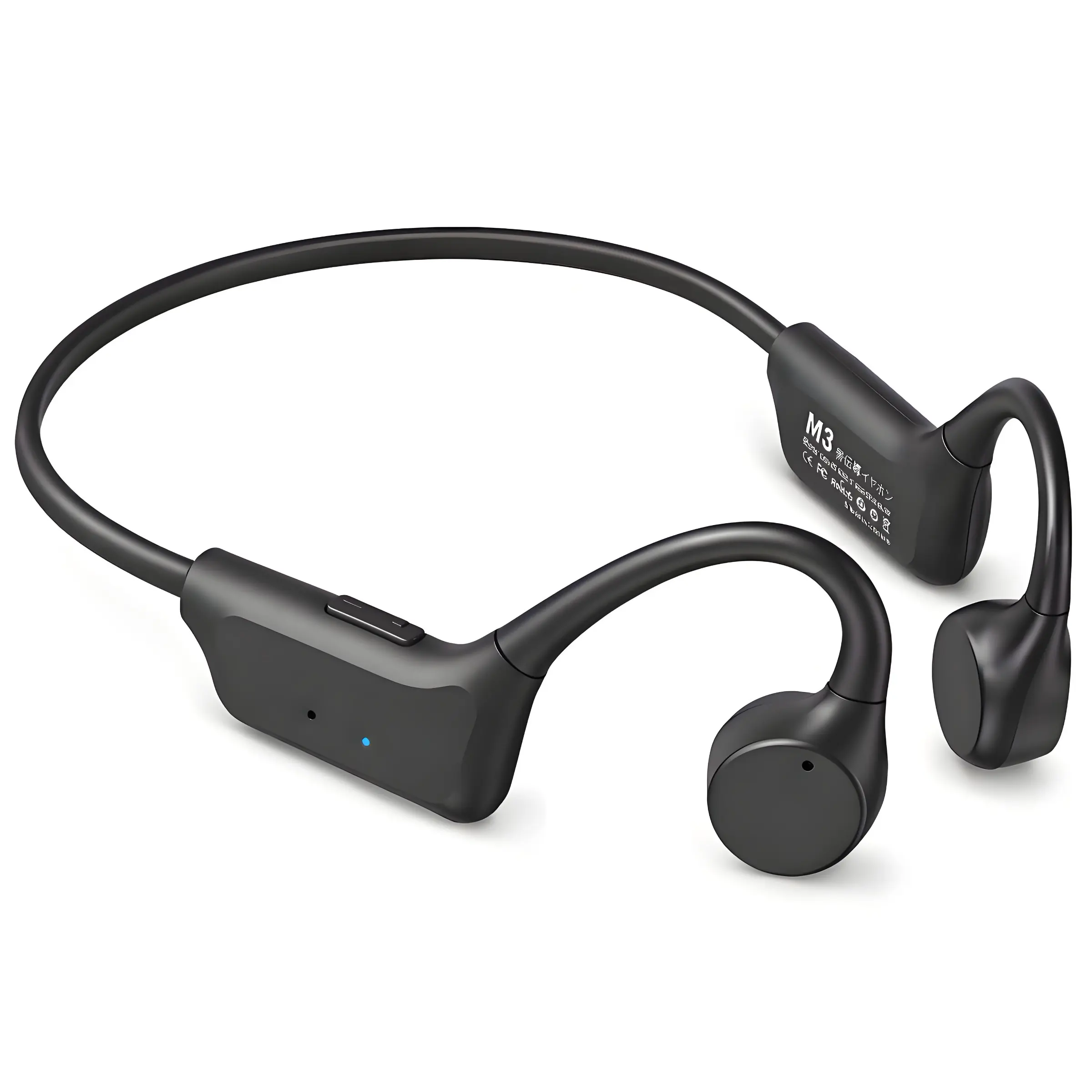 Open-Ear Neckband Headphones, Wireless Bone Conduction, Hi-Fi Stereo Audio, Enc for Clear Calls, Waterproof Sports Headphones, Suitable for Running, Gym, Workouts, Cycling, Driving