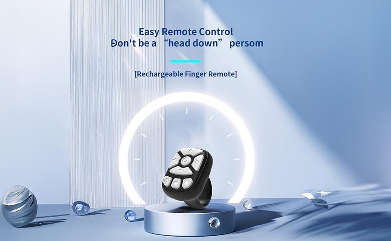 Multifunctional Wireless Remote Control Ring, Selfie Video Controller for Phone, Mobile Remote Control, Automatic Page Turner for Various APP, Selfie Accessories