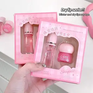 Daily Lip Care Set, Lip Oil & Lip Mask for Double Lip Repair, Long-lasting Hydration to Gently Restore Dry & Delicate Lips, Creates Moist, Plump Pout Lips with Long-term Use