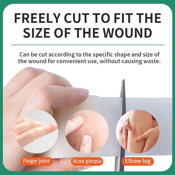 Hydrocolloid Bandage Roll tape face, Highly Absorbent Hydrocolloid Dressings for face/Wound Care, Burn, Blister, Pimple Patches for Acne Care, Waterproof & Cut to Size (5cm*150cm)