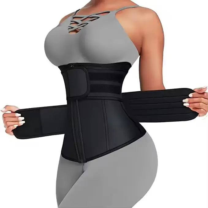 Double-Strap Belly Shaping Trainer Belt, Daily Wear Shapewear with Breathable Fabric, Secure Closure, Compression Snug Fit for Postpartum Body Sculpting & Explosive Sweating Exercises support anti-skid lumbar football player
