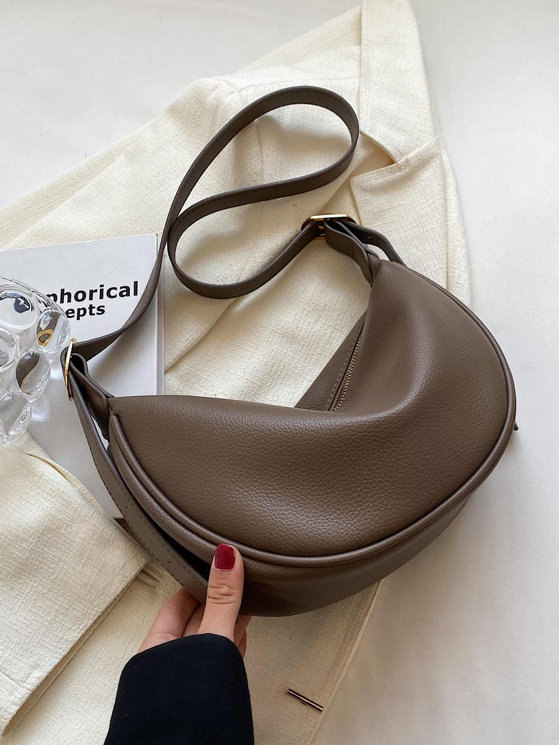 Women's Fashionable Solid Color Shoulder Bag, Casual Versatile Crossbody Bag for Daily Used, Trendy All-match Commuter Bag, Cross Body Bags