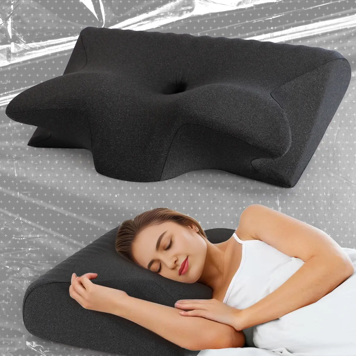 Memory Foam Pillow, Sleep Pillow, Neck Pillow, Supportive Memory Foam, Ideal for Side Sleepers, Perfect for Summer, Great Gift for Birthdays, Christmas & Halloween, Sleek Bed Pillow for Ultimate Soft Comfort #GLOBAL PICKS
