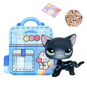 Lps Shorthair Cat#336 Statue, Blue, Mini Pet Shop Rare Collectible Figure, Halloween Gift for Kids & Adults