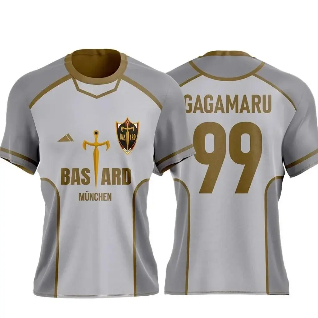 2026 New Blue Lock Bastard München 99 Gagamaru and Characters - Blue Lock Anime Crew Neck Short Sleeve T-Shirt Sportswear