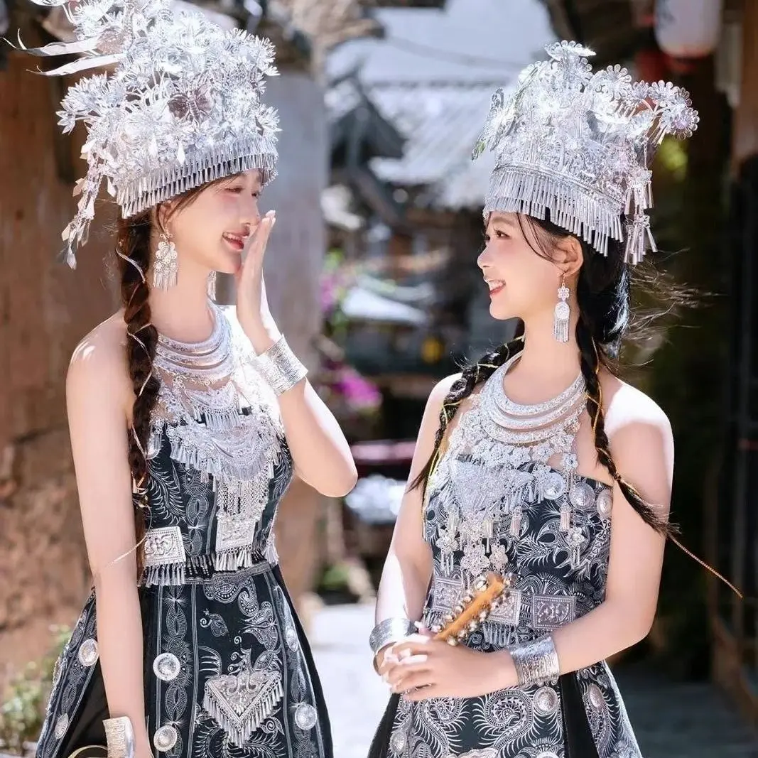 Hmong Miao Women's Styling Set for Miao-Inspired Portrait & Stage Photo Shoots