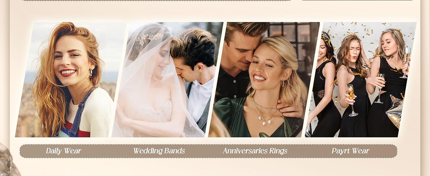 LOLIAS 16Pcs Stainless Steel Rings for Women Chunky Silver Rings Non Tarnish Stackable Ring Open Adjustable Thumb Finger Statement Rings Set