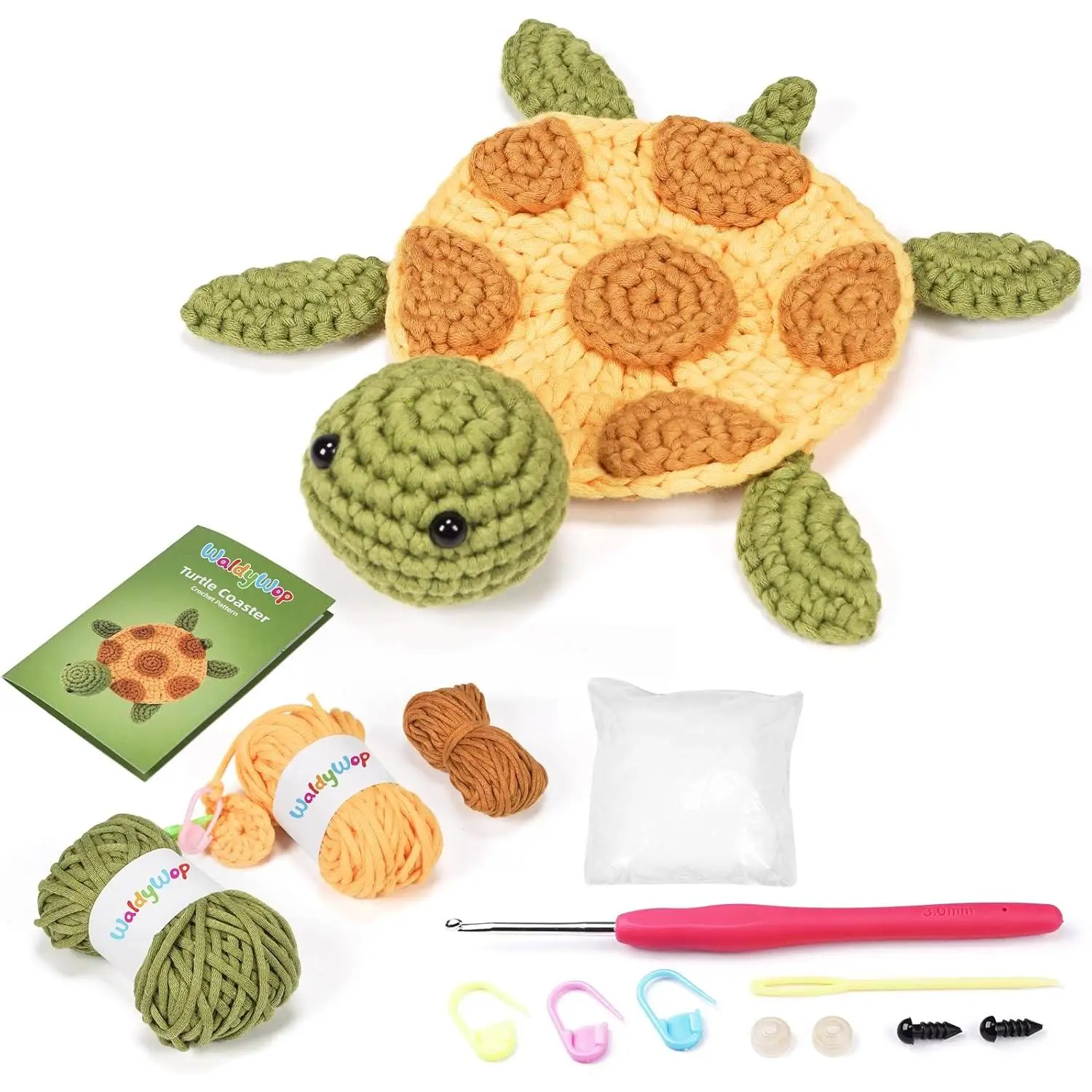 Crochet Kit for Beginners: 3  Bookmarks Craft Kit,Women  | Step-by-Step Video Tutorials, Knitting Kits w/Easy Yarn&Hook, Wobbles Crochet  Kit for Adults, Birthday Gifts for Women