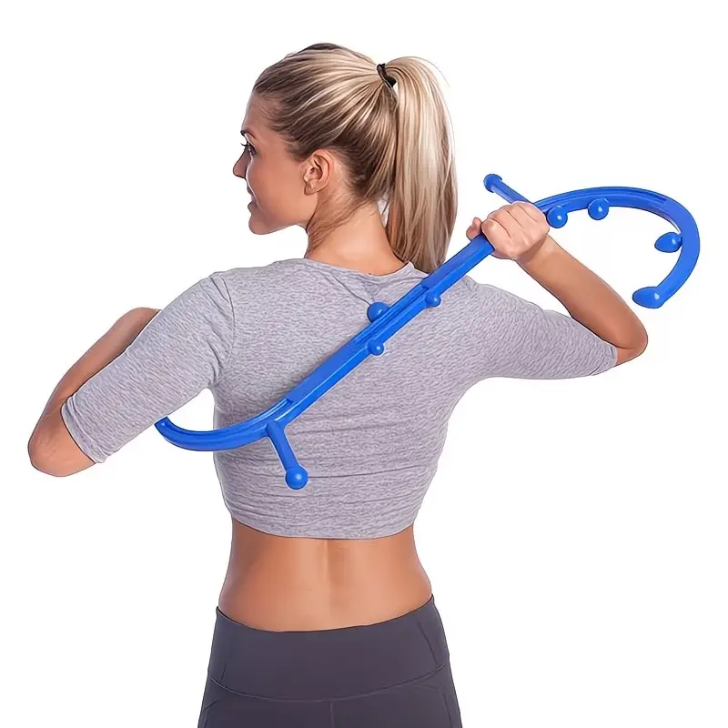 1 Set Split Type Trigger Point Massage Cane, Self Massage Muscle Release Tool, S Shaped Manual Massage Stick, Handheld Massager Rod for Back Neck Shoulder Leg Foot, Relieve Muscle Knots