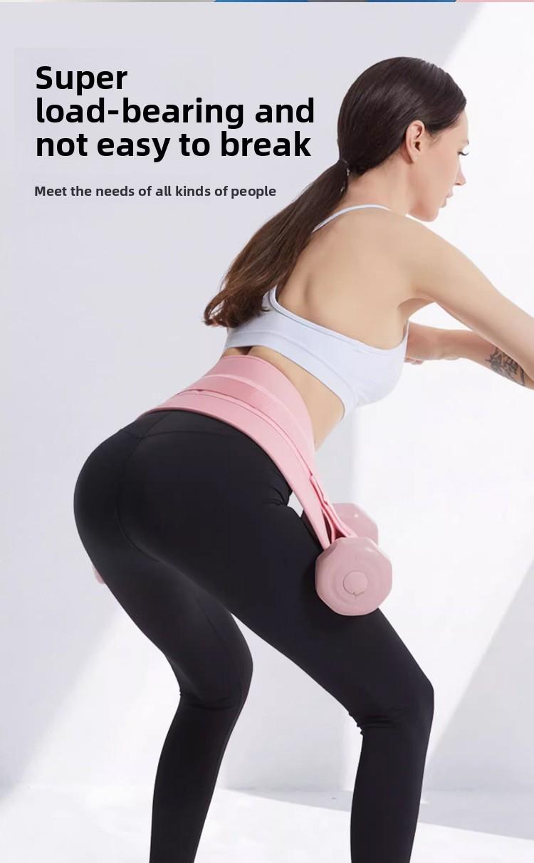 Yoga Exercise Hip Bridge Support Belt with Weighted Waist Strap for Glute Training Core Strength Building and Back Pain Relief Non Slip Adjustable Fitness Belt for Home Gym Workout and Yoga Practice