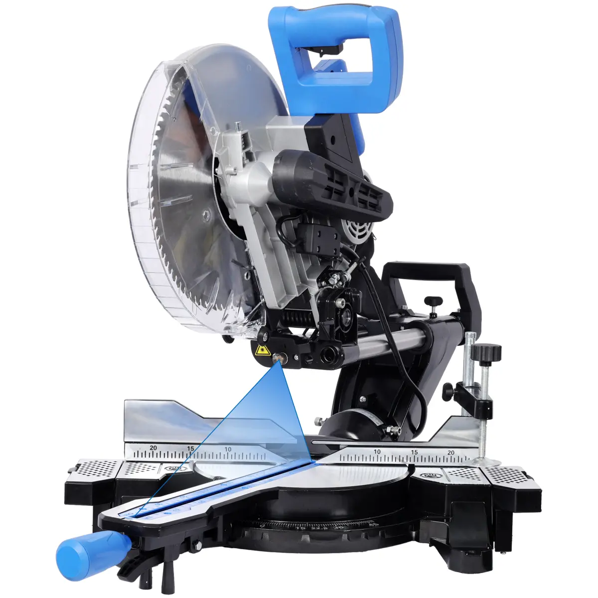 12 Inch Dual Bevel Sliding Miter Saw with Laser Guide 80T Blade 0 to 45 Degree Bevel 15 Amp Motor Extension Table 4.2 by 13 Inch Cutting Capacity