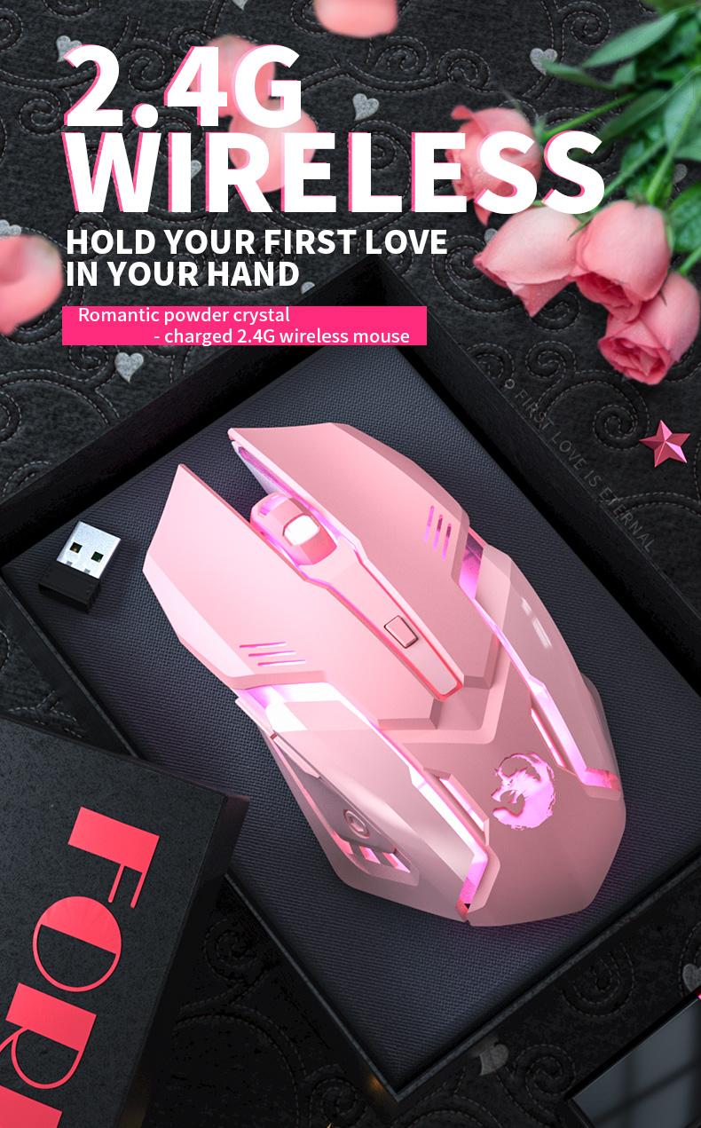 Gaming Mute Mouse Cute RGB Gamer 6 Buttons Mice Optical Office Computer Mouse For Desktop Laptop Ergonomic Game Mouse