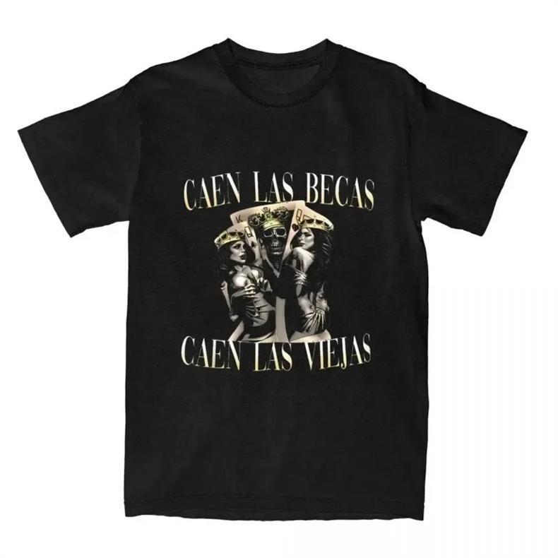 Vintage Calacas Chidas Graphic Tee Men Funny Skeleton T Shirt for Gym Workout Streetwear Casual Cool Oversized Fit Soft Cotton Comfort