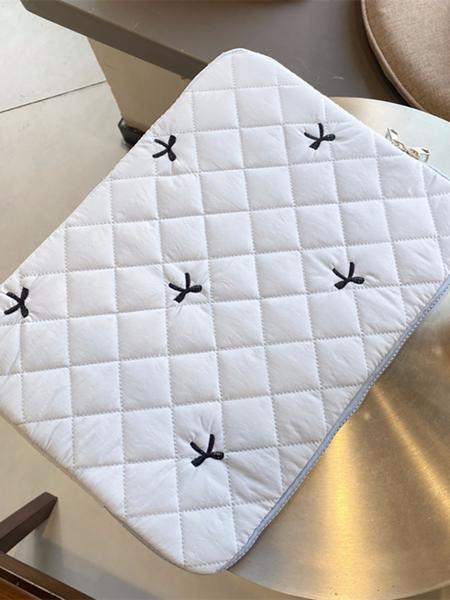 Cute Lingge Embroidered Bow Tablet Bag Laptop Bag compatible with Macbook Full of Girl Hearts Laptop Cover