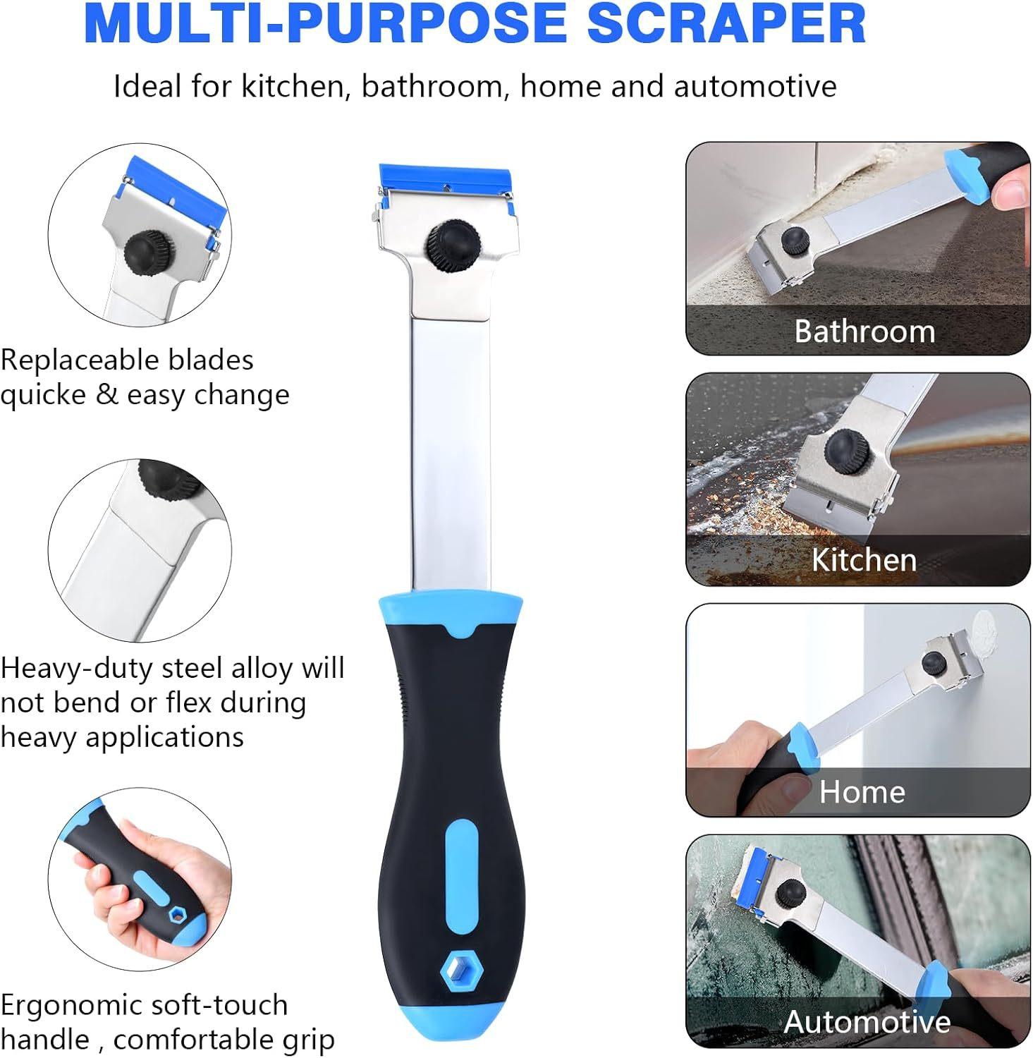 Amazon's best-selling car glass cleaning tool: multifunctional cleaning scraper, extended blade, adhesive remover