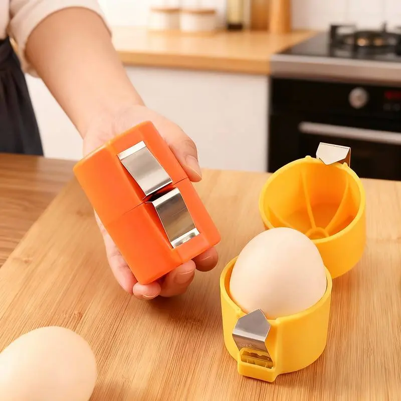 3-Piece Egg Shell Separator & Peeler Set, Quick Easy Egg Separating Tool, Handheld Eggshell Remover for Baking Cooking Breakfast