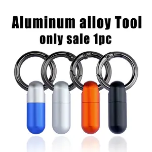 Waterproof Pill Container, Portable Mini Pill Box, Keychain Pill Storage, Compact Medication Organizer, Travel-Friendly Medicine Holder