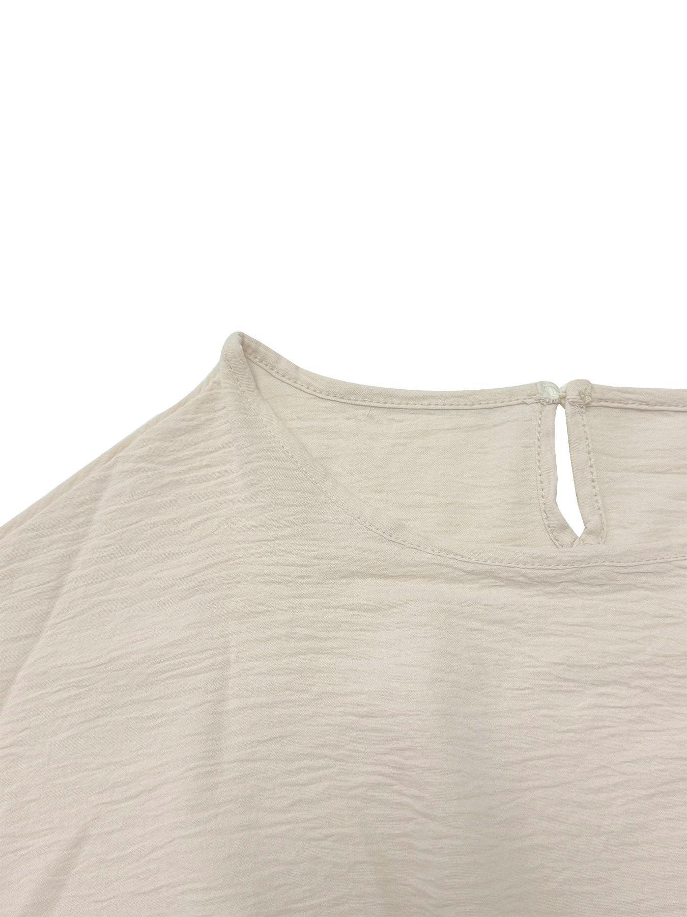 Women's Solid Color Short Top & Wide Leg Pants Two-piece Set, Casual Fashion Cozy Top & Trousers for Daily Outdoor Wear, Ladies Summer Clothes