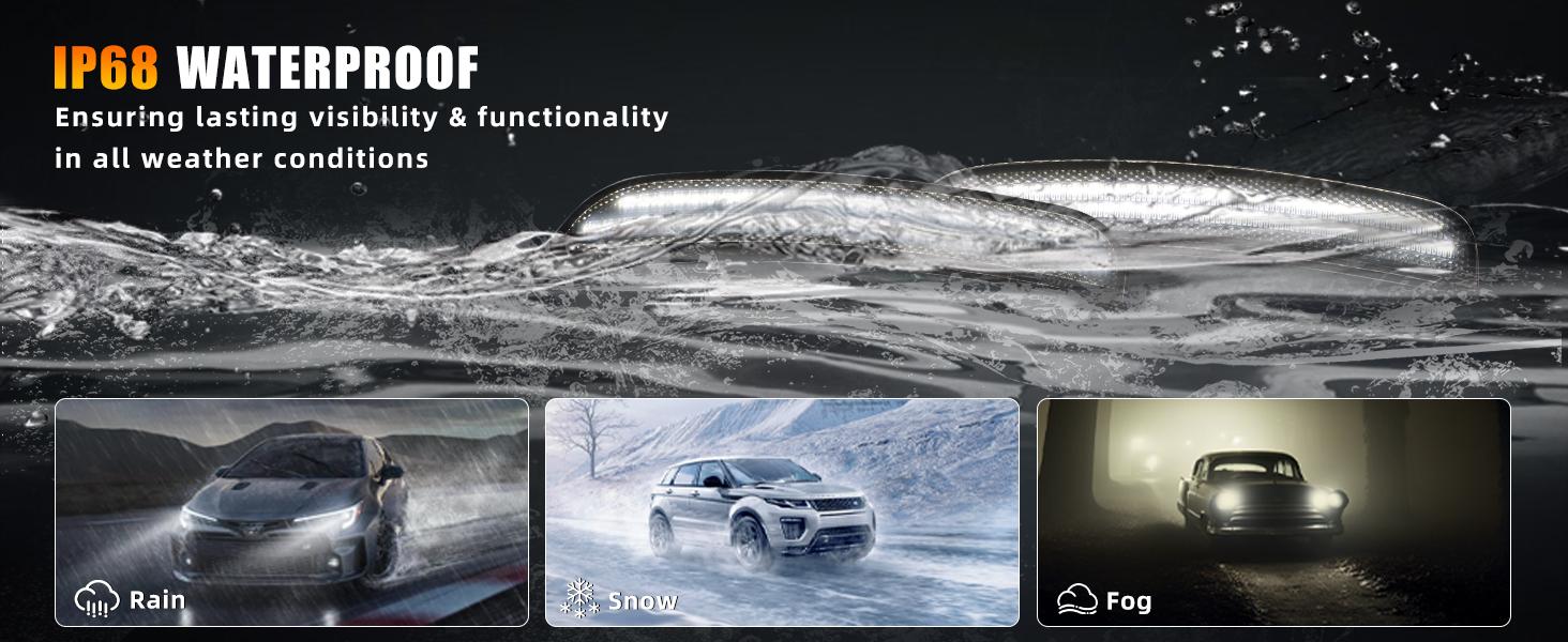 SUNDAY MIRTH Front & Rear Fender LED Side Marker Lights for Dodge Charger RT 2015-2023, [SUPER BRIGHT] 2-Row Lamp Beads Smoked Lens Side Bumper Marker Lamps, White LED Side Marker Turn Signal Lights, 4 PCS