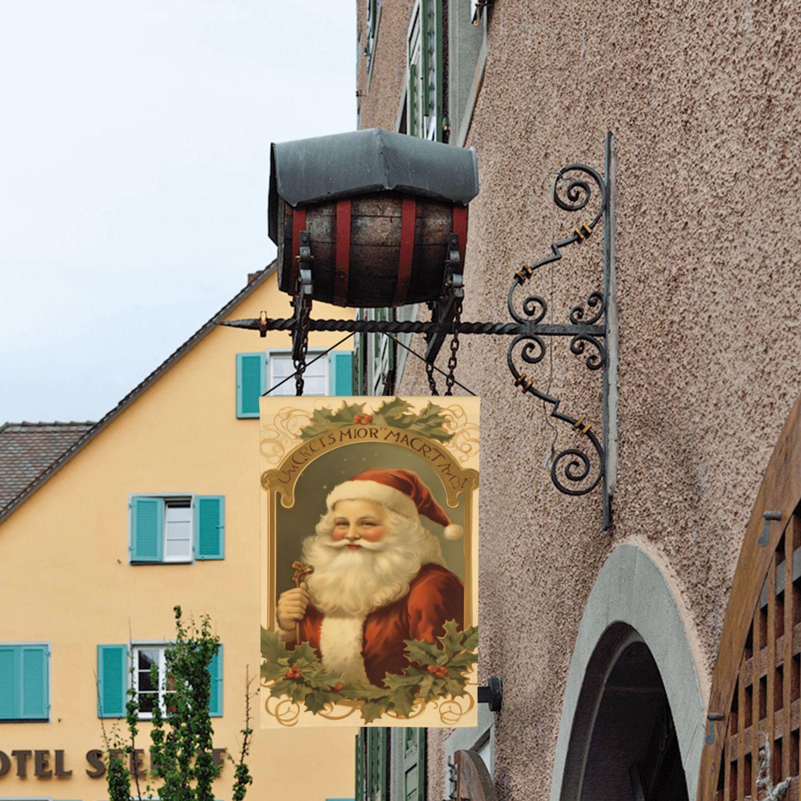 Christmas Garden Flag, 1 Count Double Sided Santa Claus Pattern Garden Flag, Christmas  Flag for Outdoor Yard  Garden Patio  Lawn Decoration