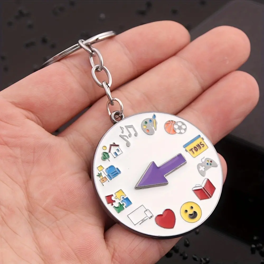 Funny Nonverbal Communication Keychain For Men, My Social Battery Interactive Key Chain For Men, Mood Expressing Keyring For Introverts