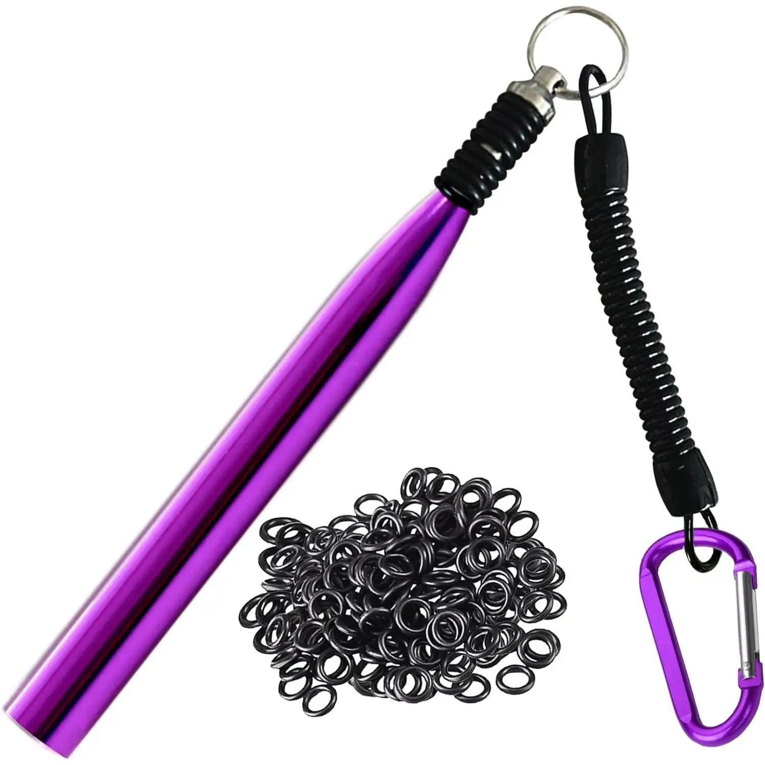Wacky Rigging Tool, Fishing Bait Rigs, Wacky Rig Ring Tool with 70PCS Worm O-Rings, Wacky Worm Kit for Senko Neko Finesse Stick Soft Baits
